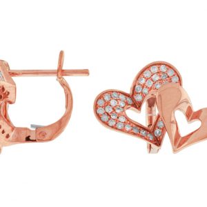 DIAMOND HEART EARRING