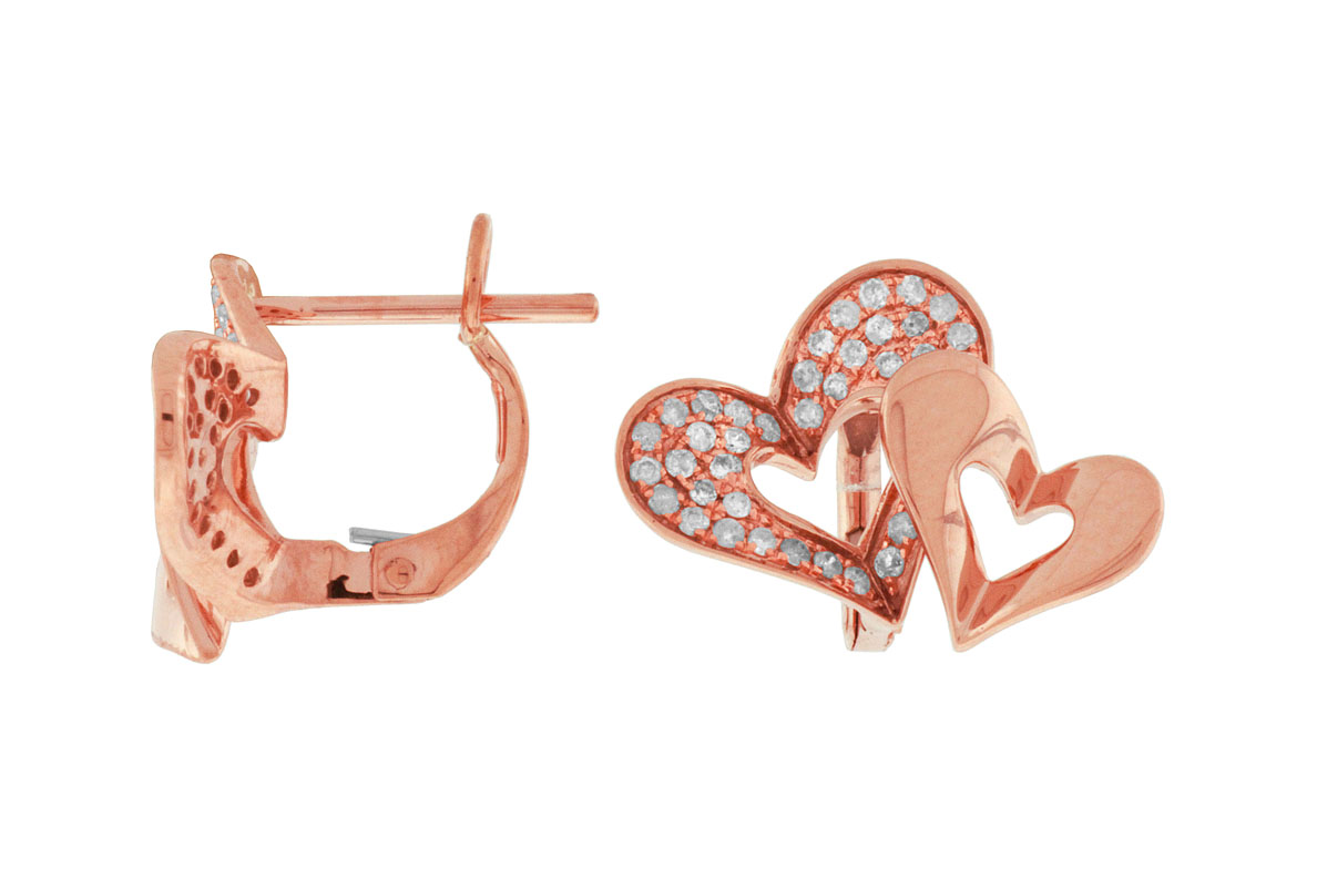 DIAMOND HEART EARRING