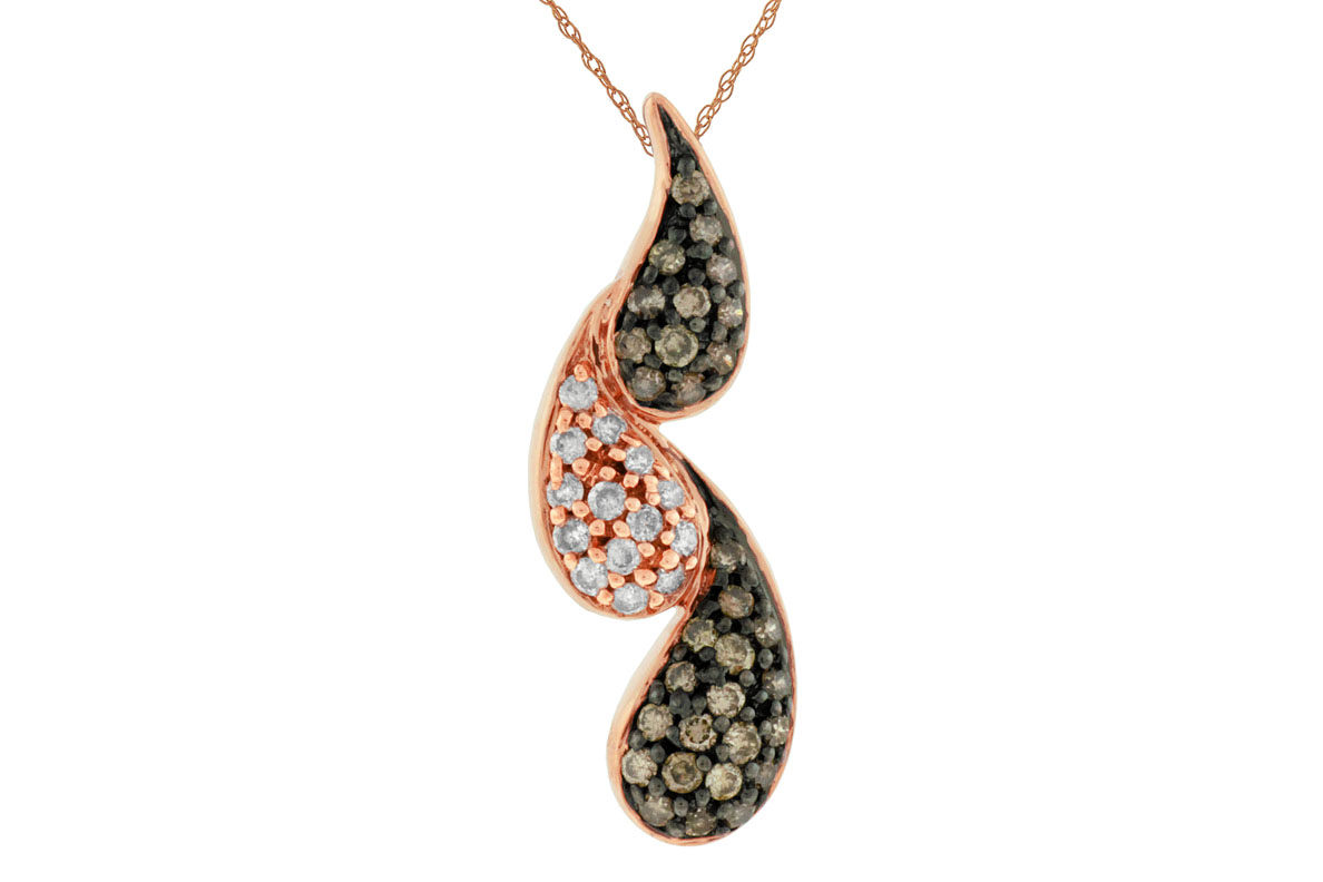 DIAMOND & MOCHA DIA PENDANT