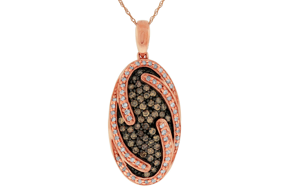 DIAMOND & MOCHA DIA PENDANT