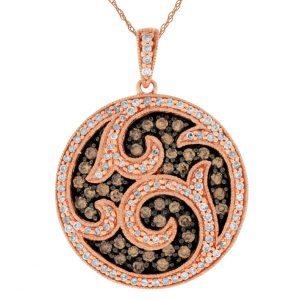 DIAMOND & MOCHA DIA PENDANT