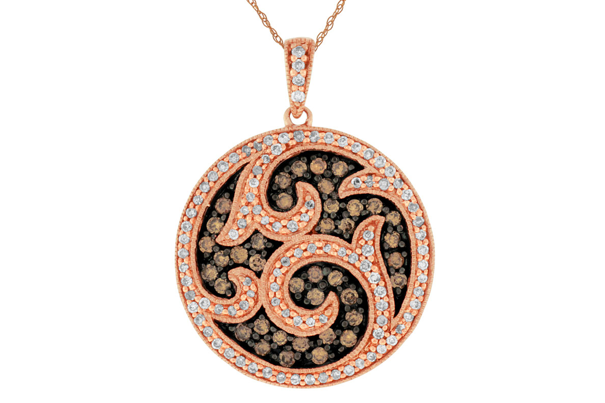 DIAMOND & MOCHA DIA PENDANT