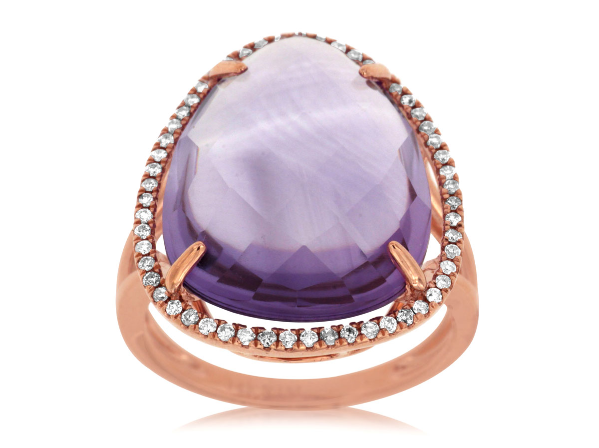 AMETHYST & DIAMOND RING