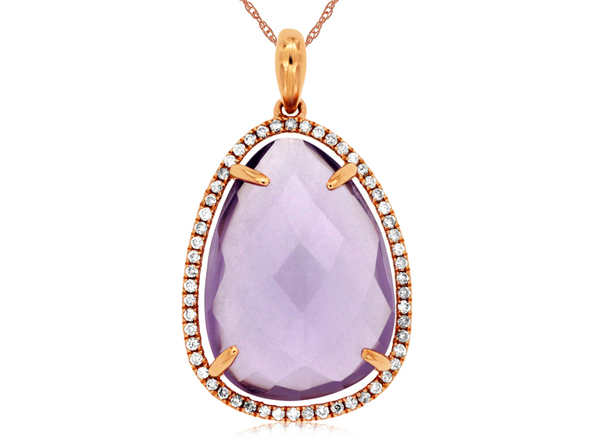 AMETHYST & DIAMOND PENDANT