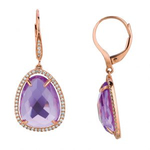 AMETHYST & DIAMOND EARRING