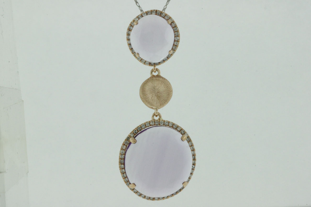 AMETHYST & DIAMOND PENDANT