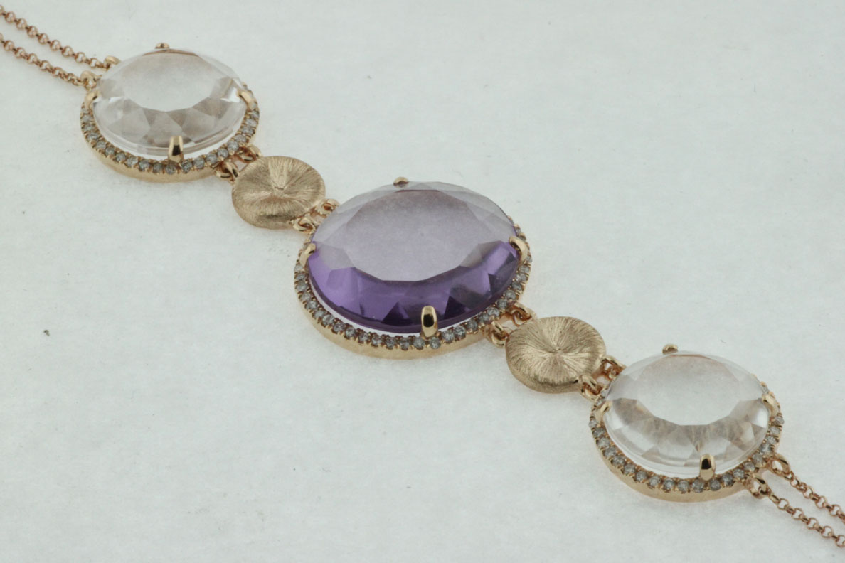 DIAMOND & SEMI PREC BRACELET