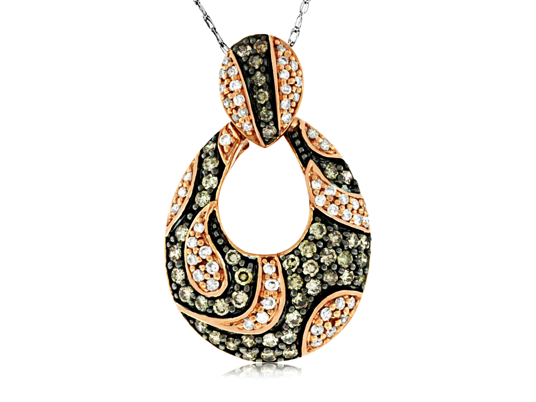 DIAMOND &MOCHA DIAMOND PENDANT
