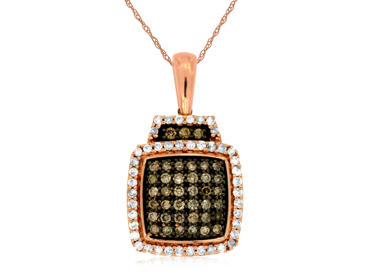 DIAMOND &MOCHA DIAMOND PENDANT