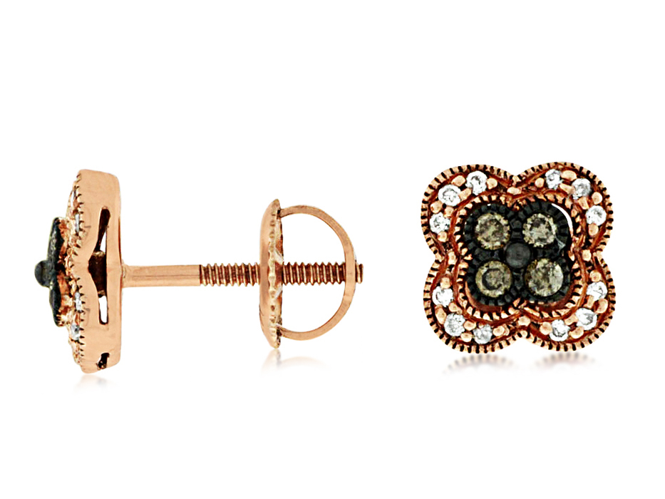 DIAMOND &MOCHA DIAMOND EARRING