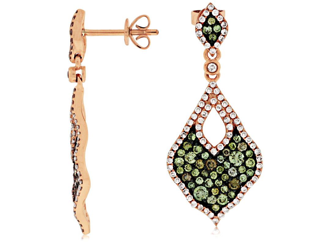 DIAMOND &FANCY DIAMOND EARRING