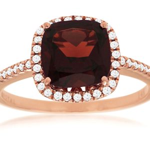 GARNET & DIAMOND RING