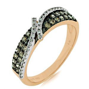 DIAMOND & MOCHA WEDDING BAND
