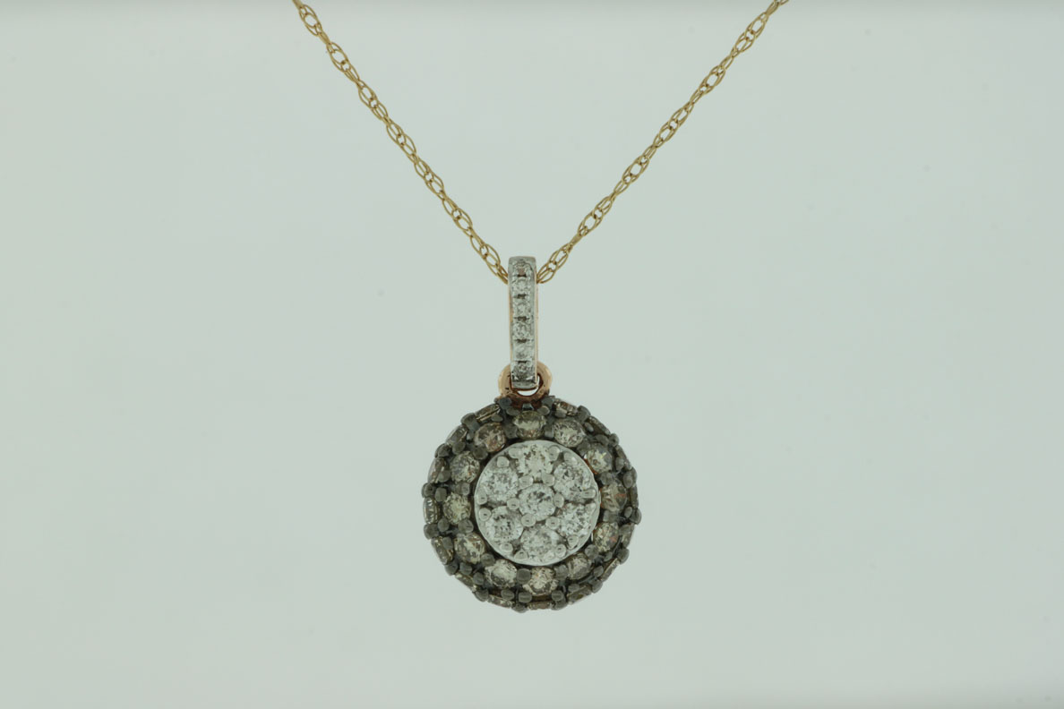 DIAMOND &MOCHA DIAMOND PENDANT