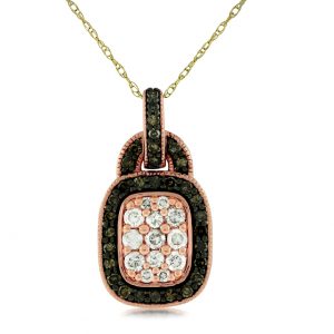 DIAMOND &MOCHA DIAMOND PENDANT