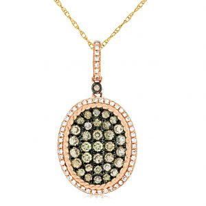DIAMOND &MOCHA DIAMOND PENDANT
