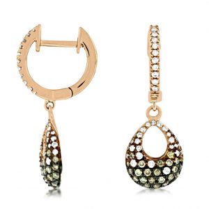 MOCHA DIAMOND & DIA EARRING