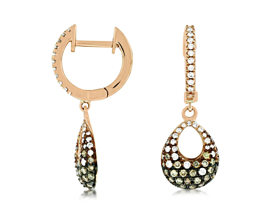 MOCHA DIAMOND & DIA EARRING