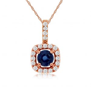 SAPPHIRE & DIAMOND PENDANT