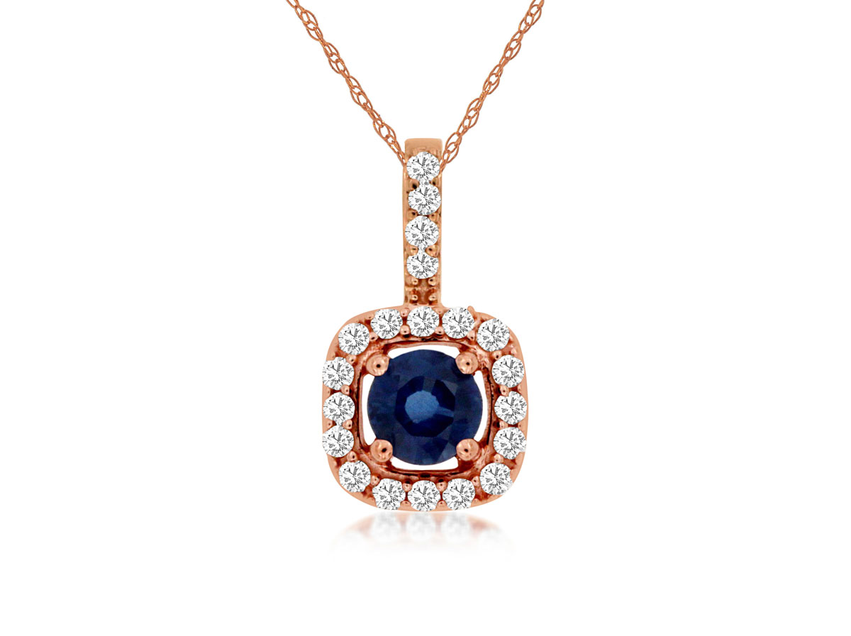 SAPPHIRE & DIAMOND PENDANT