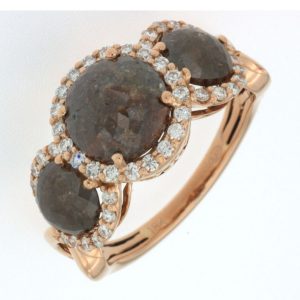 18K MOCHA & WHITE DIAMOND RING