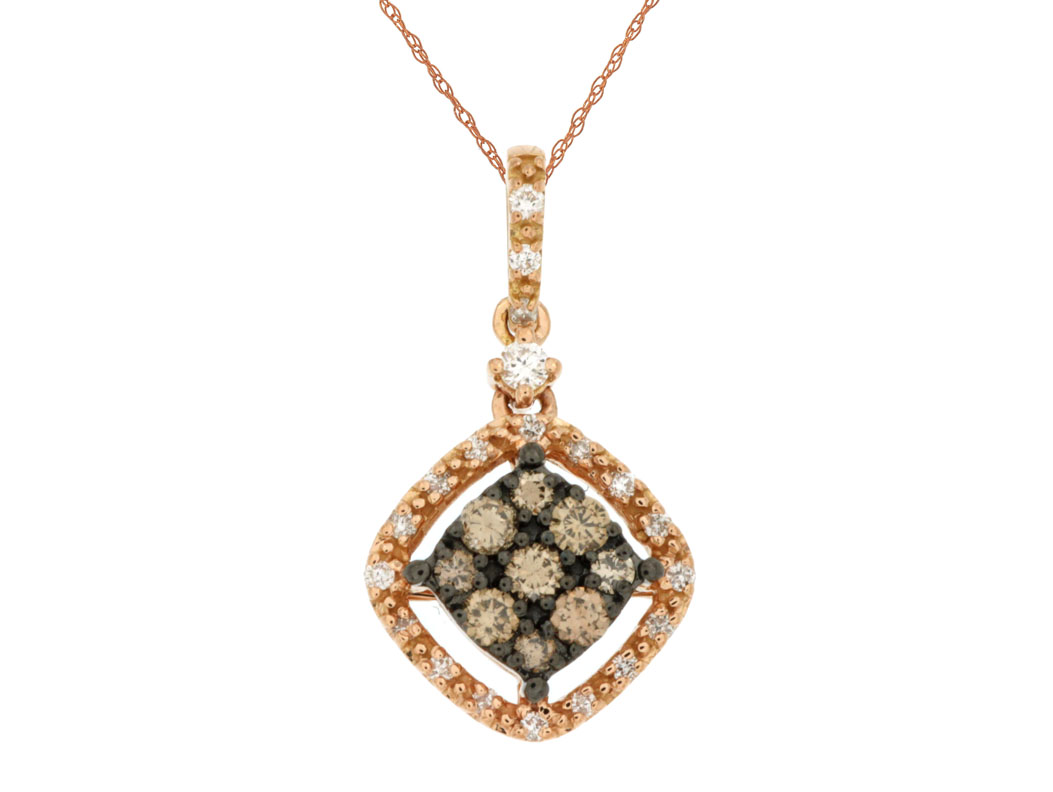 DIAMOND &MOCHA DIAMOND PENDANT