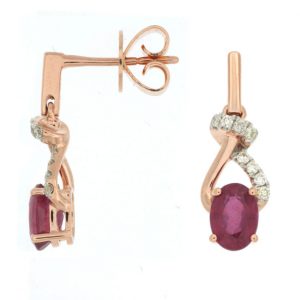 RUBY & DIAMOND EARRING