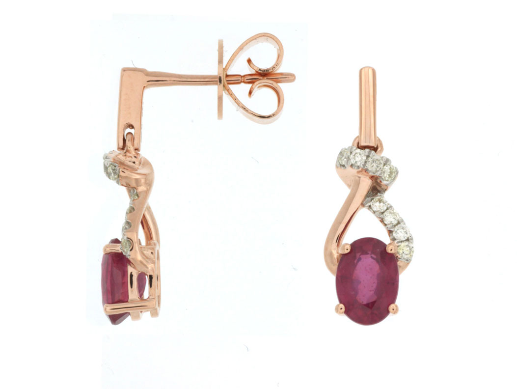 RUBY & DIAMOND EARRING
