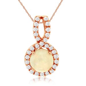 OPAL & DIAMOND PENDANT