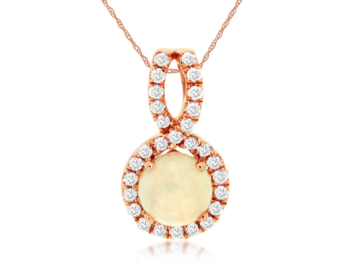 OPAL & DIAMOND PENDANT