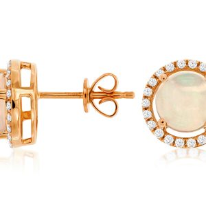 OPAL & DIAMOND EARRING