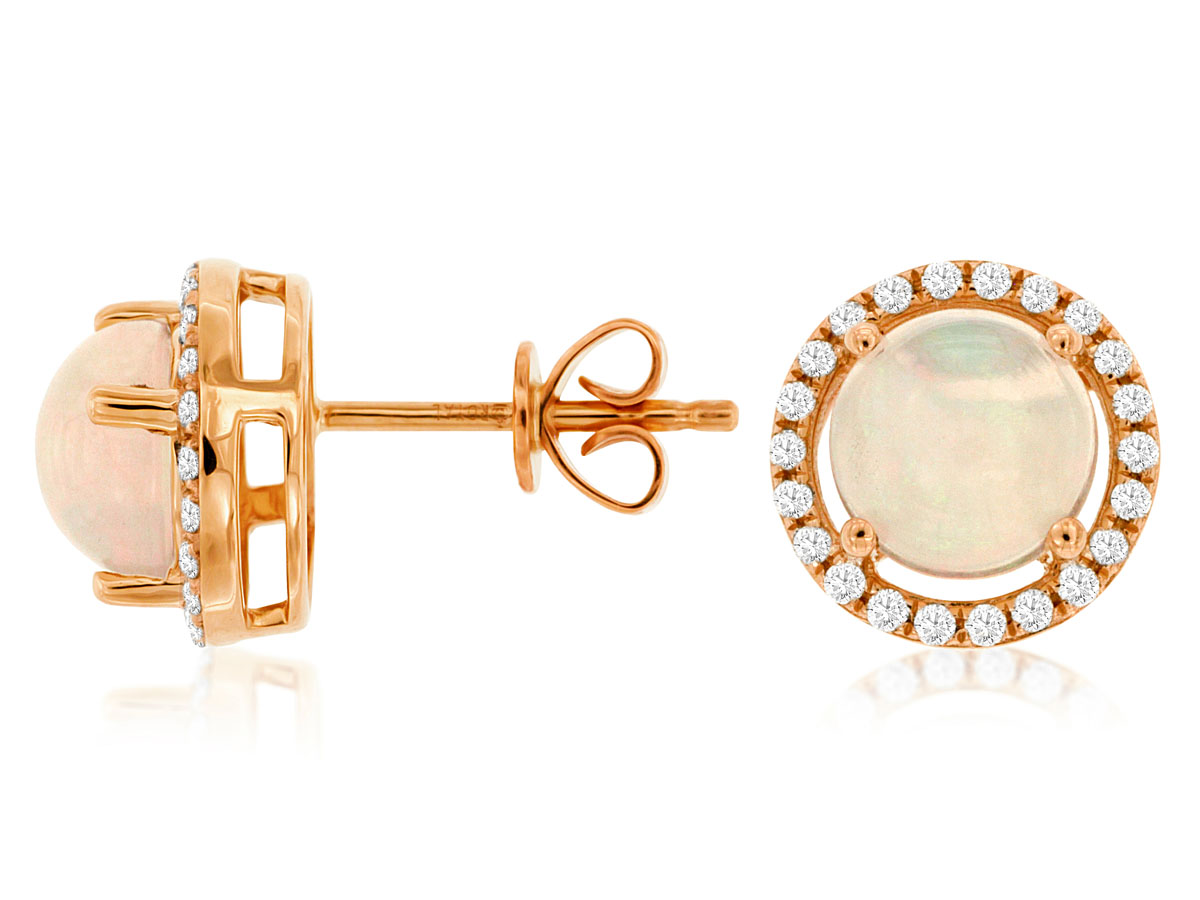 OPAL & DIAMOND EARRING