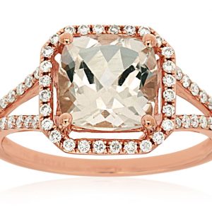 MORGANITE & DIAMOND RING