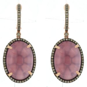 MOCHA DIAMOND&AMETHYST EARRING