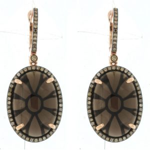 BROWN DIAMOND & SMK EARRING