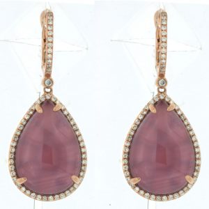 AMETHYST & DIAMOND EARRING
