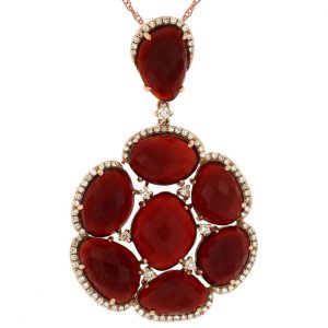 AGATE & DIAMOND PENDANT