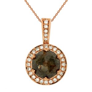 18K MOCHA & WHITE DIA PENDANT