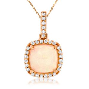 OPAL & DIAMOND PENDANT