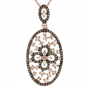 MOCHA & WHITE DIAMOND PENDANT