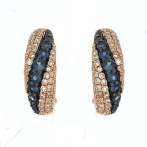 SAPPHIRE & DIAMOND EARRING