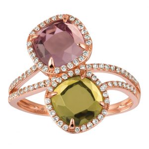 DIAMOND & MULTI COLOR SMI RING