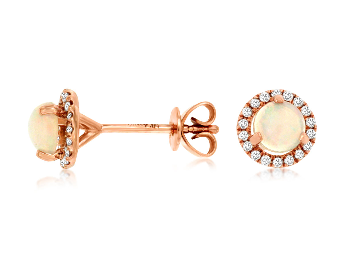 OPAL & DIAMOND EARRING