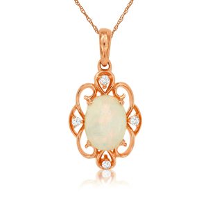OPAL & DIAMOND PENDANT