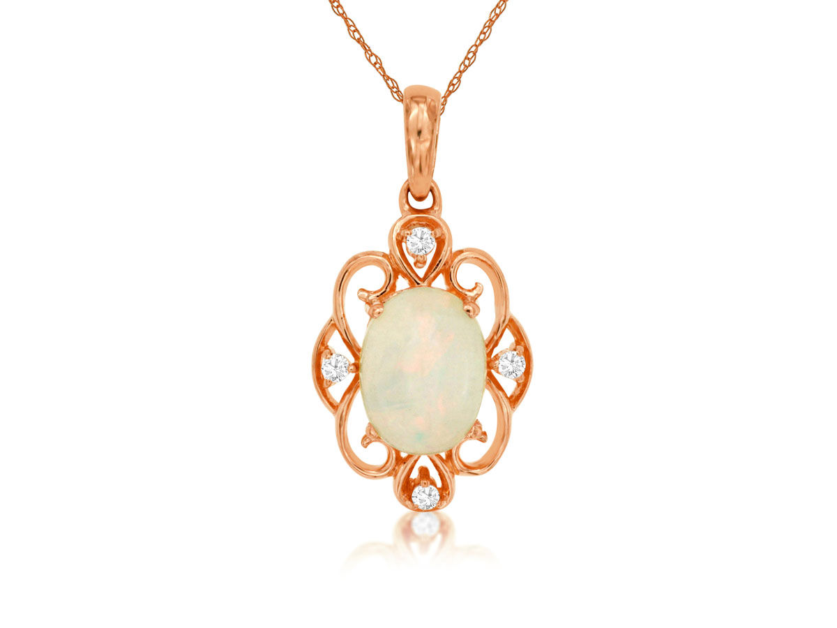 OPAL & DIAMOND PENDANT
