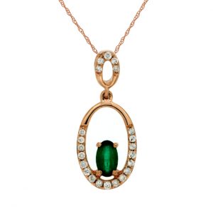 EMERALD & DIAMOND PENDANT