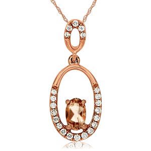 MORGANITE & DIAMOND PENDANT