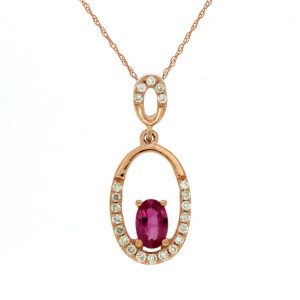 RUBY & DIAMOND PENDANT
