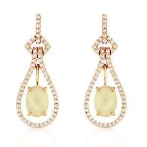 OPAL & DIAMOND EARRING