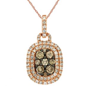 DIAMOND &BROWN DIAMOND PENDANT